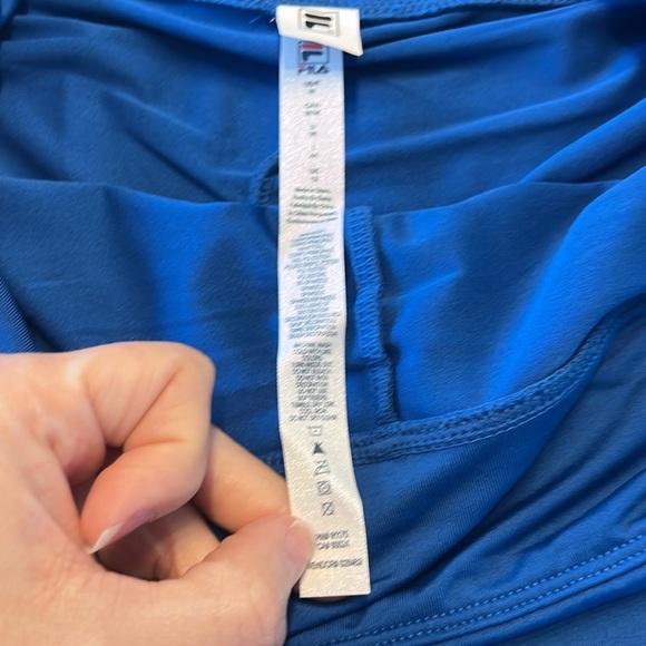 FILA PerformaEnergy tennis A-Line skort blue NEW sweat wicking stretchy medium - Picture 11 of 11